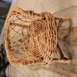 Vintage Miniature Wicker Chair Doll Furniture